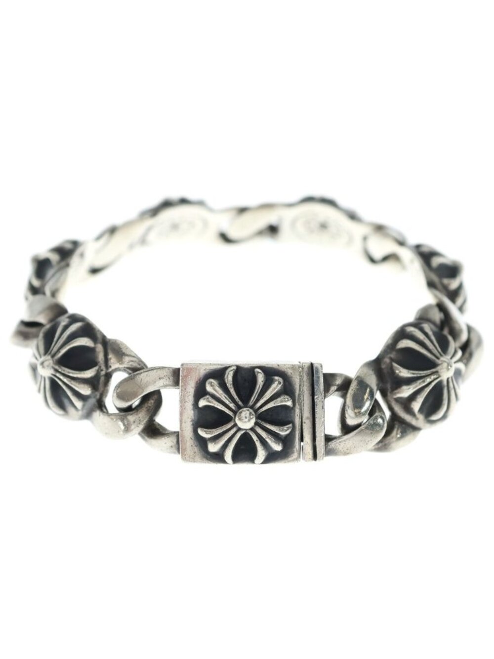 Chrome Hearts Cross Link Bracelet Silver